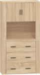 vidaXL Highboard, k&uuml;ljepaneel paljude panipaikadega, mitmeotstarbeline kapp, kapp, seinale paigaldatud, kabineti k&uuml;lgkapp elutuppa, kaasaegne, Sonoma tammepuust materjalist