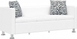 HUAKEHOM 3-kohaline diivan Diivan Lounge diivan L&otilde;&otilde;gastav diivan Faux Leather valge