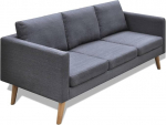 Hommdiy diivan kangast diivan 2-kohaline / 3-kohaline polsterdatud diivan Lounge diivan puidust disain (tumehall 3-kohaline)