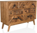 SANTJAGO puidust kaltsukakujuline XL 7 sahtliga kapp elutuppa magamistuppa esikusse hoiukapp 97 x 33,5 x 72,5 cm