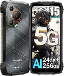 Blackview BL7000 24Go+256Go Telefon kaasaskantav, Double &Eacute;cran 6.78 Inch FDH+, T&eacute;l&eacute;phone D&eacute;bloqu&eacute; 5G, 7500 mAh Smartphone Incassable Etanche IP68, 50MP + 32MP/Dual 5G/OTG/GPS/NFC (Noir)