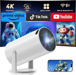 Beamer Unterst&uuml;tzt 4K, Projektor Heimkino mit WLAN und Bluetooth, 270&deg; Drehung, Automatische Vertikale Trapezkorrektur, Kompatibel mit iPhone/TV Stick/HDMI/USB