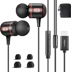 USB C k&otilde;rvaklapid koos kaabliga, k&otilde;rvaklapid, C-t&uuml;&uuml;pi k&otilde;rvaklapid mikrofoni ja helitugevuse regulaatoriga, &uuml;hilduvad iPhone 15 seeria, Samsung Galaxy S22 S21 Ultra S20 FE, Huawei P30 Pro, xiaomi, Oneplus, Google'iga