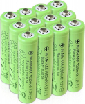 Ni-MH AAA laetavad patareid 1.2V 1000mAh suure mahutavusega, mis sobivad v&auml;ikestele m&auml;nguasjadele / traadita hiirte jaoks, madala enesepuhastuse ja laetavusega (12-pack)