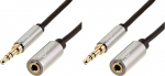 Amazon Basics Hilfs Stereo-Audio-Verl&auml;ngerungskabel f&uuml;r Stecker und Buchse, 3,5 mm, 7,6 m, Schwarz, 1er-Pack (Packung mit 2)