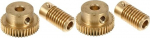 BUGUUYO 4 Pieces 40 Turbine Shaft Worm Gear Worm Gear Shafts Laboratory Stirrers Gears Driving Worm Motor Worm Reducer Gear Bevel Gear Golden Copper