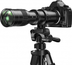 Lightdow Super Telephoto Lens 420-800 mm F8.3 for Canon RF Mount - Manual Zoom Lens (62 mm Filter Thread) for Canon EOS R10 R50 R100 Cameras - Black