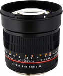 Rokinon AE85M-C 85mm F1.4 asf&auml;&auml;riline objektiiv sisseehitatud AE kiibiga Canon DSLR kaameratele - must