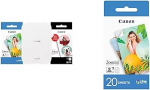 Canon Zoemini 2 Mini Photo Printer Mobile Portable Travel Pocket Printing Kit & ZP-2030 Original Zinc Photo Paper 20 Sheets Zoemini Instant Camera / Photo Printer