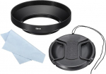 PATIKIL 58 mm objektiivikaitsekomplekt, lainurk, matt pind, sisemine peegeldumisvastane kattekate koos 82 mm objektiivi korgi ja puhastuslapiga fotoaparaadi objektiivi jaoks, must