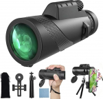 Yongheng monokular 12x50 Erwachsene, Monokulaarne teleskoop, monokulaar,mit Smartphone Halter Stativ,Robuste Gummiarmierung,f&uuml;r Wildtiere Vogelbeobachtung Wandern Jagd Camping,IDE