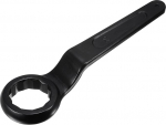 QUARKZMAN 70 mm Offset Ring Spanner with Impact Function, Single Head Wrench Made of High-Tensile Steel, Hand Tool