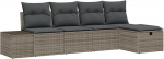 Rantry 5-teiliges Garten-Sofa-Set mit Kissen Grau Poly-Rattan Gartenlounge Model3360690