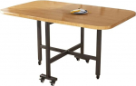Ausziehbarer klappbarer Esstisch aus Holz - kompaktes Design mit Bl&auml;ttern f&uuml;r kleine R&auml;ume, stilvolle und vielseitige Sitze, 6-8 cm, ideale K&uuml;chen- und Schlafzimmerm&ouml;bel, 120 x 100 x 75 cm