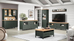 m&ouml;belando Stanton Living Room Set in Fir Green / Oak Wood Material