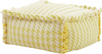 MOCOFO Decoration Cotton Unfilled Woven Stool Covers Square Footstool Ottoman for Living Room, Bedroom, Patio (Yellow, 40 x 40 x 20 cm)