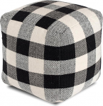 Anji Mountain Square Stool Black and White 20" x 20" x 20"