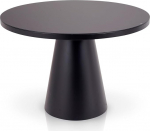 KHG &uuml;mmargune s&ouml;&ouml;gilaud, l&auml;bim&otilde;&otilde;t 110 cm, must klaasist lauaplaadiga, ruumi 5 inimesele, maksimaalne koormus 100 kg, minimalistlik disain, kooniline lauaraam, kaasaegne ja kergesti puhastatav.