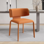 YOUNUOKE Sadulanahast s&ouml;&ouml;gitoatool, k&ouml;&ouml;gitool, &uuml;ksik, polsterdatud tool, terasjalad, kaasaegne minimalistlik k&ouml;&ouml;gi, elutoa, magamistoa jaoks, maksimaalne koormus 150 kg, C-kujuline seljatugi, oranžikas