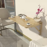 Platzsparender Tisch f&uuml;r den Au&szlig;enbereich, Wandmontage, Holz-Laptop, schwimmender Tisch f&uuml;r Zuhause, B&uuml;ro, Garten, Bar, Garage (L x B x K): 80 x 30 x 30 cm