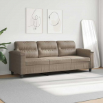 3-Sitzer-Sofa Diivan Diivan Loungesofa Polstersofa Relaxsofa G&auml;stesofa Wohnzimmersofa Relaxcouch f&uuml;r Schlafzimmer G&auml;stezimmer Taupe 180 cm Mikrofasergewebe