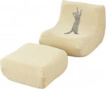 Stretch-Sofa&uuml;berzug ohne Armlehnen for l&auml;ssige Sofas - Komplettschutz-Set for das Wohnzimmer(Beige)