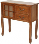 Moderner Massivholz-Eingangstisch mit Schubladen und offener, schmaler Konsole, Sofatisch f&uuml;r Wohnzimmer, Flur und hinter der Couch, Wei&szlig;, 80 cm