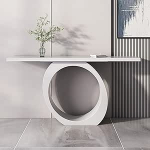 YTSJXN Konsolentisch,Beistelltisch,Schmaler Eingangstisch,Flurtisch mit Metallrahmen,Sofatisch,Couchtisch hinter Sofa,f&uuml;r Wohnzimmer,Schlafzimmer,Flur,Eingang,Korridor(Wit,140cm/55.1in)