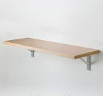 erkebspm Wandmontierter Klapptisch, zusammenklappbarer Computertisch f&uuml;r Garage und Schuppen/Heimb&uuml;ro/W&auml;scherei/Hausbar/K&uuml;che und Esszimmer f&uuml;r Zuhause und B&uuml;ro (Holzfarbe 80 x 40 cm/31 x 16 Zoll)