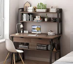 T&ouml;&ouml;stuslik arvutilaua 2 sahtli ja hoiukambriga, kaasaegne kodukontori t&ouml;&ouml;laud arvutile ja s&uuml;learvutile, ruumi s&auml;&auml;stev t&ouml;&ouml;laud v&auml;ikestesse ruumidesse