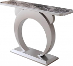 Eleganter schwarzer Konsolentisch - luxuri&ouml;se Wohndekoration, robuster Rahmen aus Schmiedeeisen, Hochtemperatur-Finish, perfekt f&uuml;r Flur, Wohnzimmer, Schlafzimmer, Foyer - 100 x 30 x 80 cm