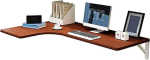 Eckklappcomputertisch, Wandklapptisch, L-f&ouml;rmiger Schreibtisch, Esstisch, Schreibtisch mit Doppelunterst&uuml;tzung, Beistelltisch,D-100&times;70&times;50cm Modisch