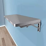 Wandmontierter Edelstahltisch, klappbarer Arbeitsplatz, Schreibtisch, platzsparende Computerstation f&uuml;r Studio, Schlafzimmer, Badezimmer, Balkon (120 x 40 cm)