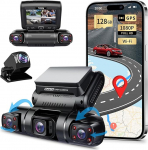 Yabdbg 4 Lens Dash Cam Quad 4 x 1080P Front, Left, Right and Rear Car Camera with GPS WiFi 24/7 Parking Mode, FHD Infrared Night Vision Dash Cam Car, 150&deg; Wide Angle WDR 3 Inch TFT Free 128GB D70