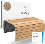 D&D Living&reg; Sofa Tray - Couch Shelf Flexible for Armrest with Non-Slip Cork Pad | Tray for Sofa with 47 x 34 cm Sustainable Bamboo Natural Large