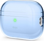 elago Clear Case Compatible with Apple AirPods Pro 2nd Generation - Protective Case, Shockproof, Includes Gel Tape, Wireless Charging, Reduces Yellowing (Aqua Blue)