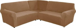 YLZBA Corner Diivan Cover L-kuju Elastne Velvet Slipcover Diivan Cover L-kujuline, Diivan Covers Stretch Diivan Cover Set of 3 Sectional Diivan Pet Child Furniture Protector (V&auml;rv : Khaki)