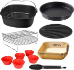 Hot Air Fryer Accessories, 11-Piece Set, BPA-Free Square Airfryer Accessories, XXL Compatible with Philips Airfryer XXL 7.2L, 8.3L, COSORI 5.5L, Tefal 6.5L, Cecotec 6L Air Fryer