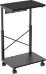 Reguleeritava k&otilde;rgusega CPU arvutik&auml;ru koos riiuliga kuni 80 kg, mobiilne arvutik&auml;ru hoiuruumiga, paindlik ratastega, veekindel riiul, RS430