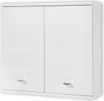 Pool Bathroom Wall Cabinet in White - Modern Bathroom Cabinet with Lots of Storage Space - 76 x 71 x 23 cm (W x H x D)