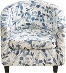 CRFATOP Club Chair Cover Printed Chair Cover Soft Printed Round Chair Cover with Elastic Base for Bar Counter Living Room 2 Pieces (B4 Color)