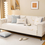 ZCXRYFL Plush Sofa Cushions 1 2 3 4 Seater Sofa Cover for L/U-Shape Couch Family Luxurious Non-Slip Sofa Throw Multi-Purpose Cat Rebel Throw Blankets for Sofa Balcony (70 x 90 cm, White 2)