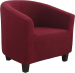 youyoucool Club Chair Slipcover toolile, High Stretch Armchair Slipcover, m&ouml;&ouml;bli kaitsja elutuppa, eemaldatav Wing Back Covers (1 tk, veinipunane)