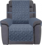 Ameritex Sofa Cover with Non-Slip Dog Paw Print, 100% Water-Repellent, Quilted Furniture Protector, Protective Cover for Dogs, Kids, Pets, Sofa Slipcover for Leather Couch, Recliner (Oversized) Blue