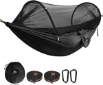 NATUREFUN Ultra-Light Travel Camping Hammock Mosquito Net Hammock 300 kg kandev&otilde;ime Hingav kiiresti kuivav langevarjuga nailon 2 Premium karabiinid 2 Nailon rihmad, sealhulgas mustad