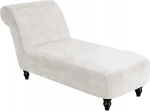 Velvet Chaise Lounge Cover Armless Stretch Diivan Cover Machine Washable Diivan Cover (valge)