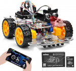 OSOYOO Starter Kit Robot Model Car Kit Arduino jaoks, STEM kaugjuhtimine rakenduse kaudu hariduslike motoriseeritud robootika ehitamiseks