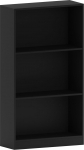 Vida Designs Cambridge 3-korruseline keskmine raamaturiiul, puidust riiulim&ouml;&ouml;bel kontorisse, elutoa m&ouml;&ouml;bel, must, 24 x 60 x 108 cm