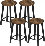 WOLTU BH297hov-4 4 s&ouml;&ouml;gitooli, k&ouml;&ouml;gitooli, elutoatooli komplekt, metallist ja puidust materjalist kodu ja elutuba, tume p&ouml;&ouml;k