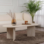 Dmora Parrano elutoa laud, madal elutoa laud, kohviriiul, diivanilaud, 119 x 60 x 40 cm, beež